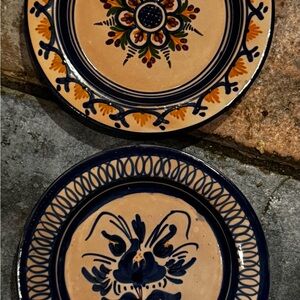 Mexican Hand-Painted Ceramic Decorative Plates -6.5”